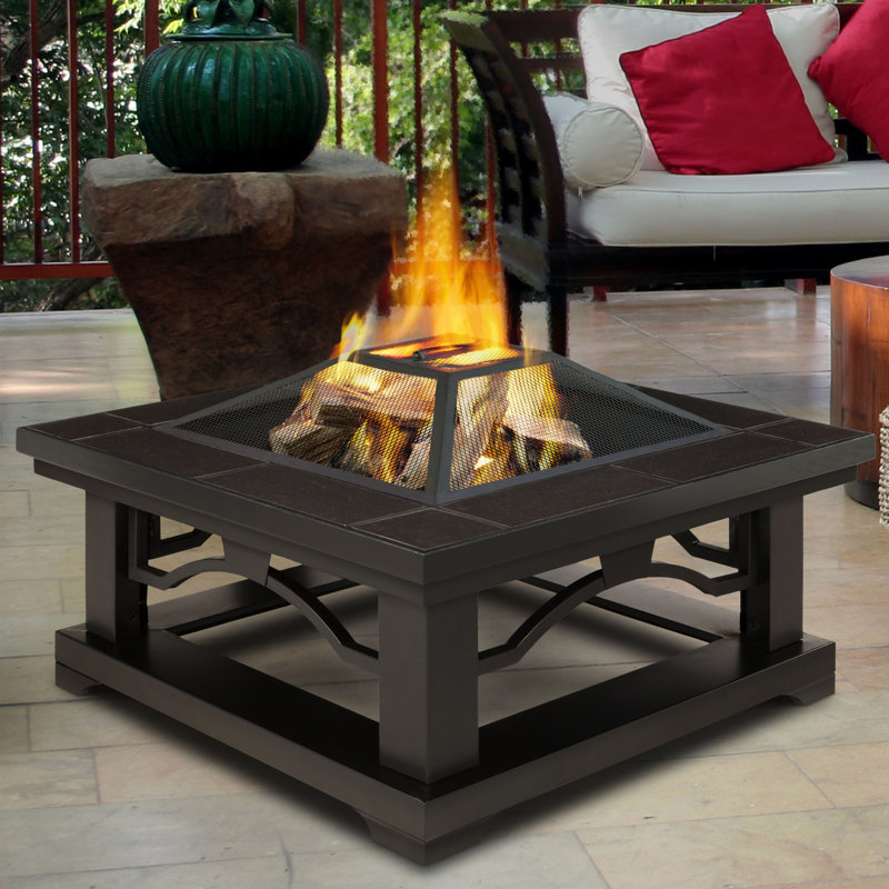 Real Flame Crestone Steel Wood Burning Fire Pit Table & Reviews | Wayfair